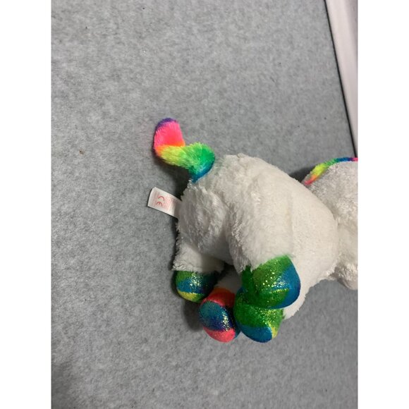 Ty Beanie Boos Medium 9 in White Unicorn Pixy Plush Stuffed Animal Toy Rainbow M - Picture 5 of 6